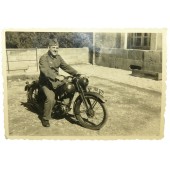 Wehrmacht soldier with motorcycle NSU